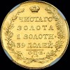 Реверс монеты 5 рублей 1818 года