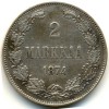 Реверс монеты 2 марки 1874 года