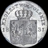 Аверс  монеты 10 грошей 1831 года