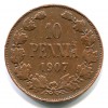 Реверс монеты 10 пенни 1907 года