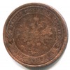 Аверс  монеты 1 копейка 1909 года