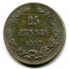 Реверс монеты 25 пенни 1907 года